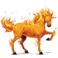 licorne de selle Élément feu