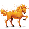 poney licorne Élément feu