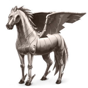 poney pégase Élément métal