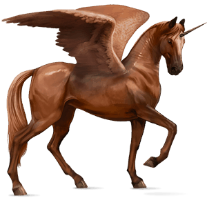 licorne de selle ailée frison noir