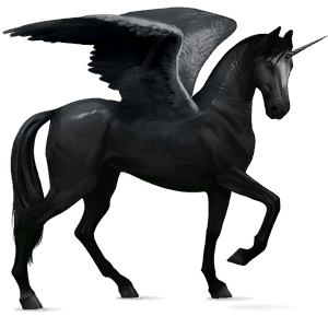 licorne de selle ailée marwari alezan brûlé crins lavés