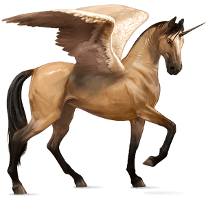 licorne de selle ailée marwari cremello