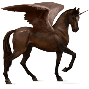 licorne de selle ailée kwpn alezan brûlé crins lavés