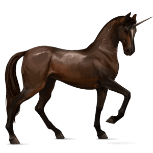 licorne de selle barbe bai brûlé