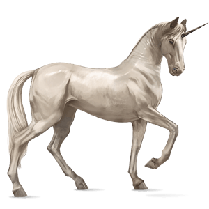 licorne de selle akhal-téké cremello