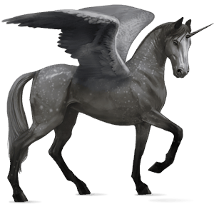 licorne de selle ailée trotteur français alezan