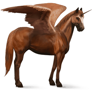 licorne de selle ailée oldenbourg bai brûlé