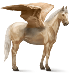 pégase de selle palomino palomino