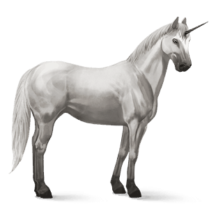 licorne de selle quarter horse gris clair