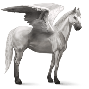 pégase de selle tennessee walker gris clair