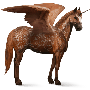 licorne de selle ailée appaloosa blanket alezan