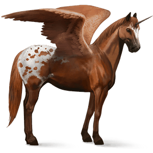 poney licorne ailé welsh alezan
