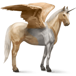 licorne de selle ailée paint horse pie tobiano palomino