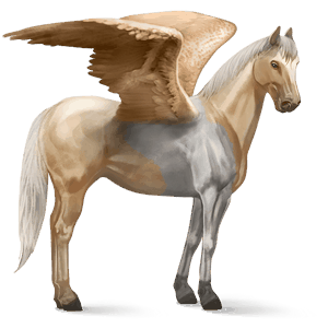 pégase de selle palomino palomino
