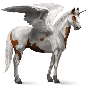 licorne de selle ailée paso péruvien alezan crins lavés