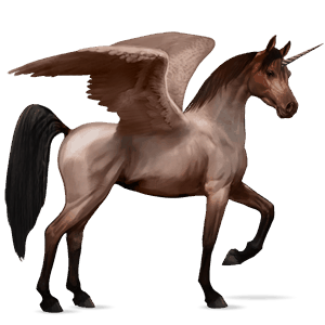 licorne de selle ailée arabe aubère