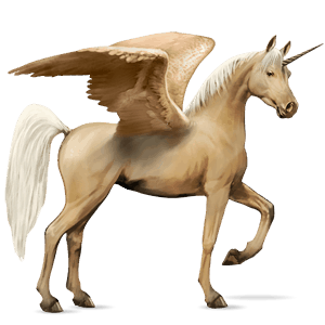 licorne de selle ailée arabe aubère