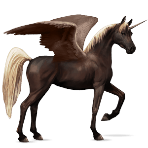 licorne de selle ailée arabe gris clair