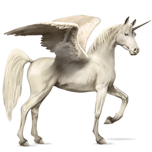 licorne de selle ailée arabe alezan
