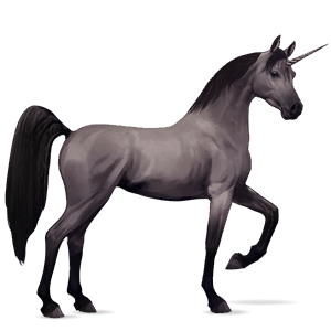 licorne de selle arabe gris souris