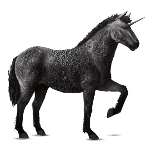 Âne licorne Âne commun noir