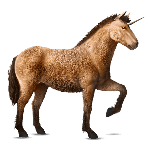 licorne de selle curly isabelle
