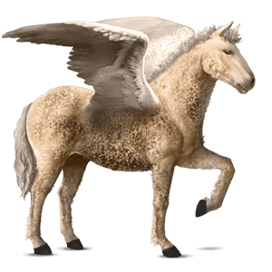 pégase de selle cheval islandais cremello