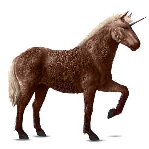 licorne de selle curly alezan crins lavés