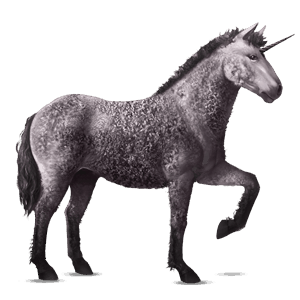licorne de selle frison noir