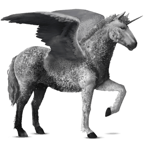 licorne de selle ailée curly alezan brûlé