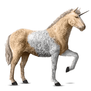 licorne de selle curly alezan