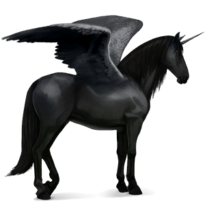 licorne de selle ailée brumby bai brûlé