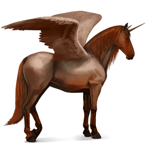 licorne de selle ailée lusitanien alezan