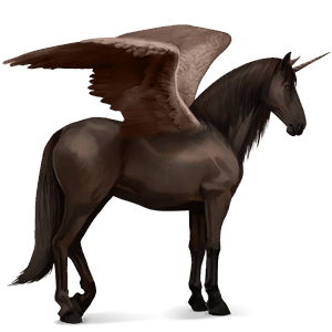 licorne de selle ailée barbe alezan brûlé