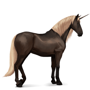 licorne de selle lipizzan bai brûlé