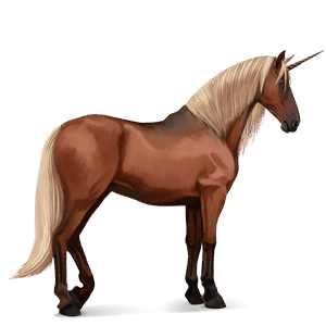 licorne de selle frison noir