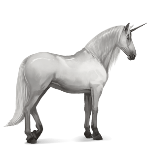 licorne de selle lipizzan gris clair
