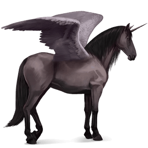 licorne de selle ailée paso péruvien gris souris
