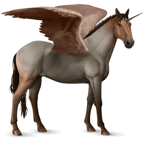 licorne de selle ailée trotteur français bai cerise