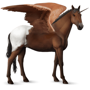 licorne de selle ailée knabstrup noir