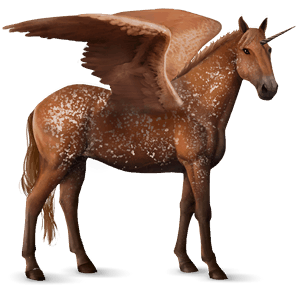 licorne de selle ailée hanovrien alezan