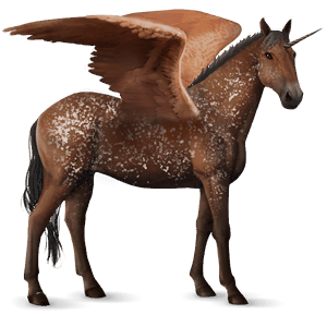 licorne de selle ailée knabstrup leopard noir