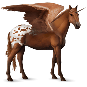 licorne de selle ailée brumby bai