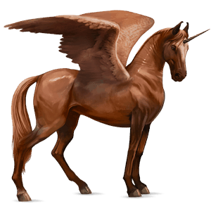 licorne de selle ailée marwari alezan
