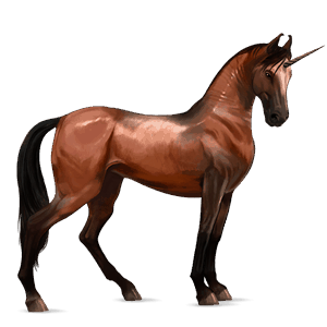 licorne de selle marwari alezan