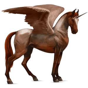 licorne de selle ailée quarter horse aubère