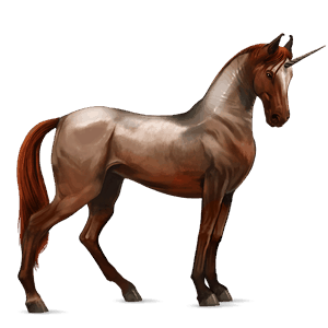 licorne de selle marwari alezan