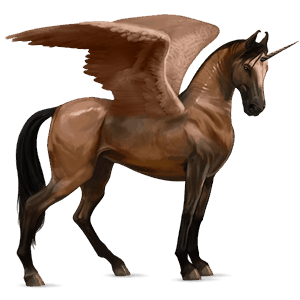 licorne de selle ailée marwari bai