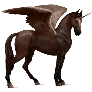 licorne de selle ailée marwari alezan brûlé