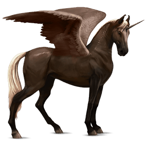 licorne de selle ailée marwari bai